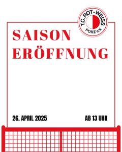 SAISONERÖFFNUNG am Samstag, 26. April